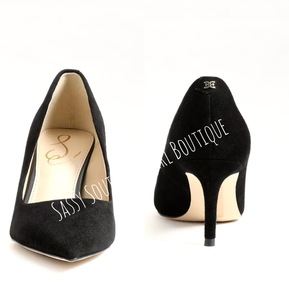 ⭐🆕 Sam Edelman black suede pumps - Picture 5 of 12